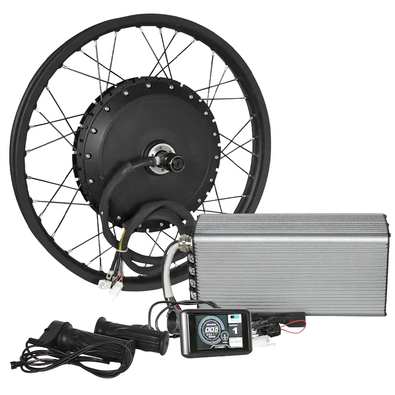 Highest 12kw-15kw Waterproof Motor QS V3 273 Rear Hub Motor Kit  with Tires for high power electric motorcycle ebike set