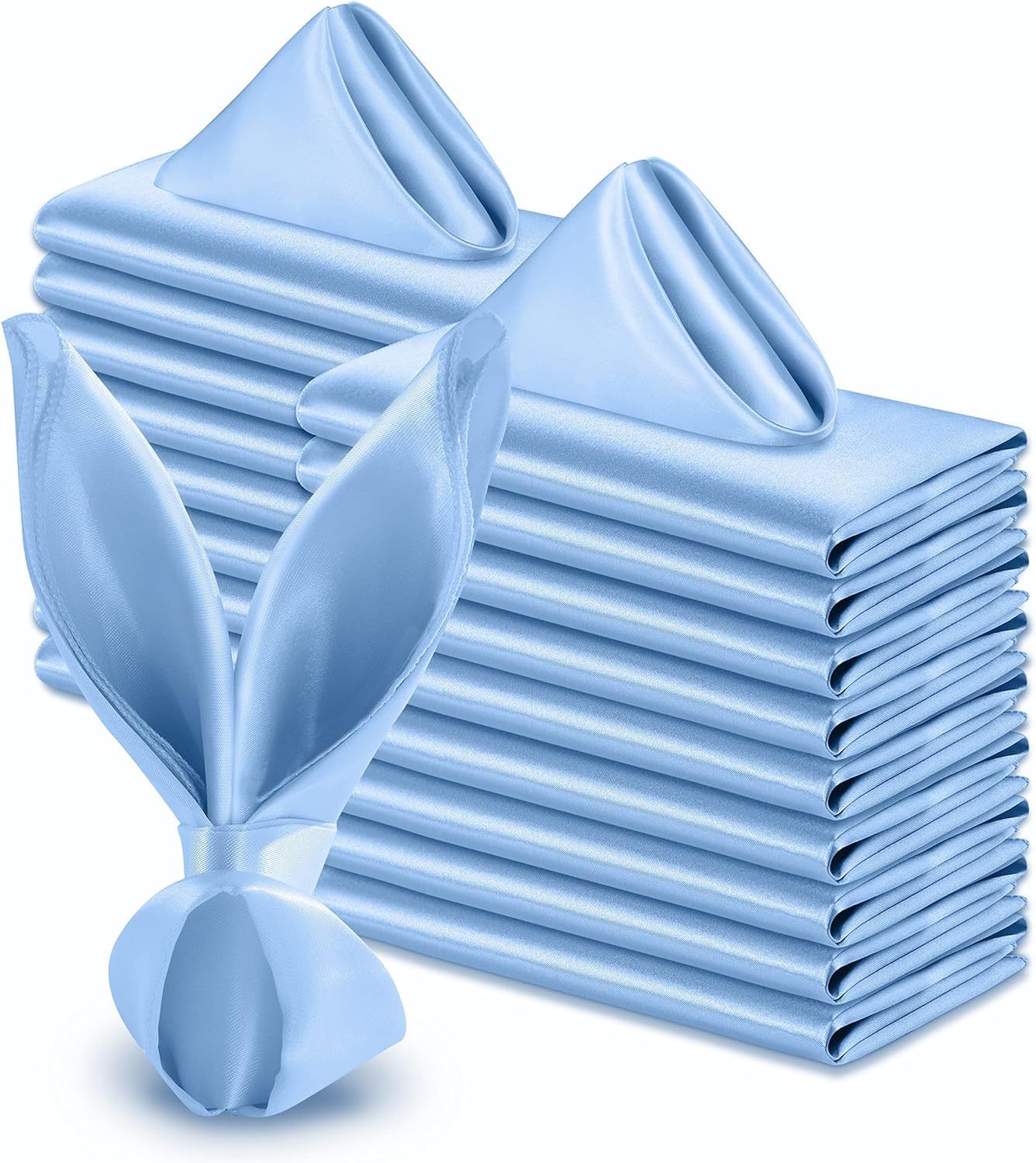 43*43cm Square Satin Table Napkins Soft Handkerchief Romantic Wedding Banquet Table Cloth Dinner Decoration Custom Napkins OEM