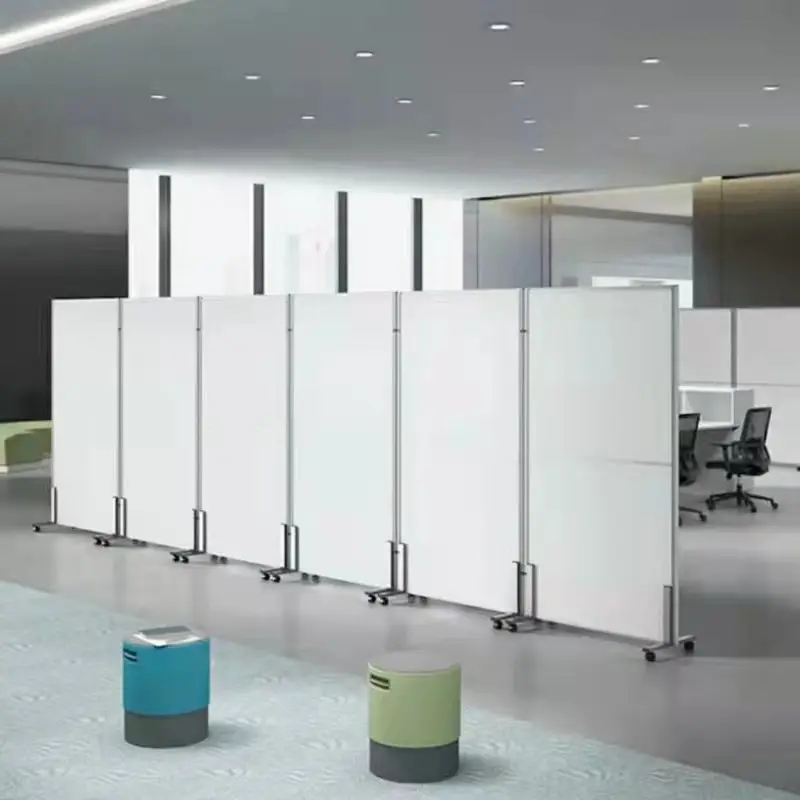 Wholesale White Color Office Divider Wall Easy Assembly Portable Wall Partition Booth Partition Room Divider Screen