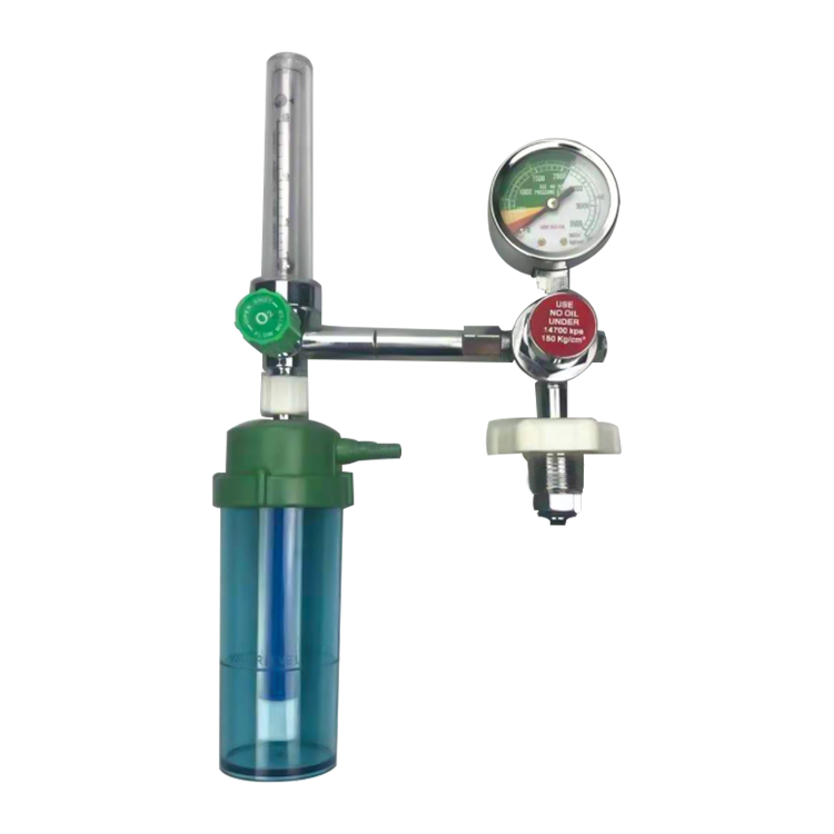 Oxygen Regulator Flowmeter Medical Equipment Oxygen Stable Brass Regulator Price With Humidifier Bottle