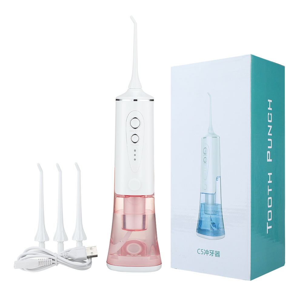 Portable Oral Irrigator USB Rechargeable Dental Water Flosser Stable Water Flow Waterproof Bathroom Teeth Cleaner