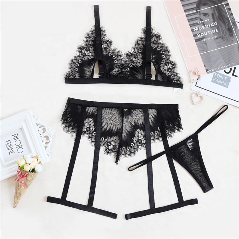 Drop Shipping Support Elegant Beautiful Back Lace Lingerie Low Waist Sexy Female Garter Stockings Erotic Lingerie Bodysuits