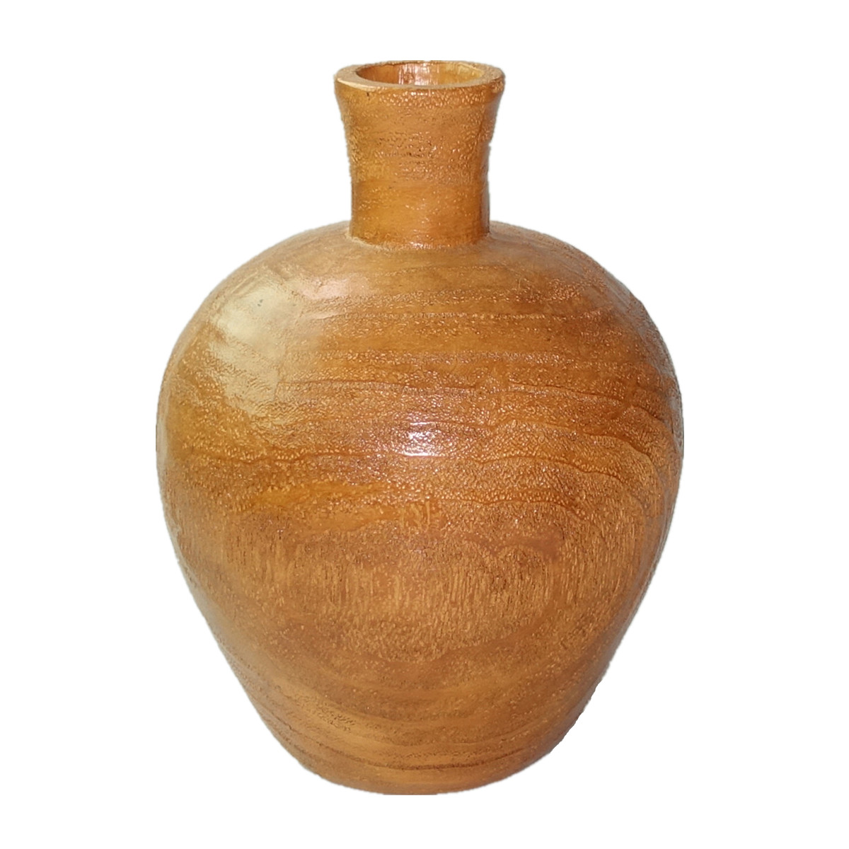8.5 Inch Tabletop Decor Wood Effect Resin Vase Polyresin Wood Look Vase Home Decoration