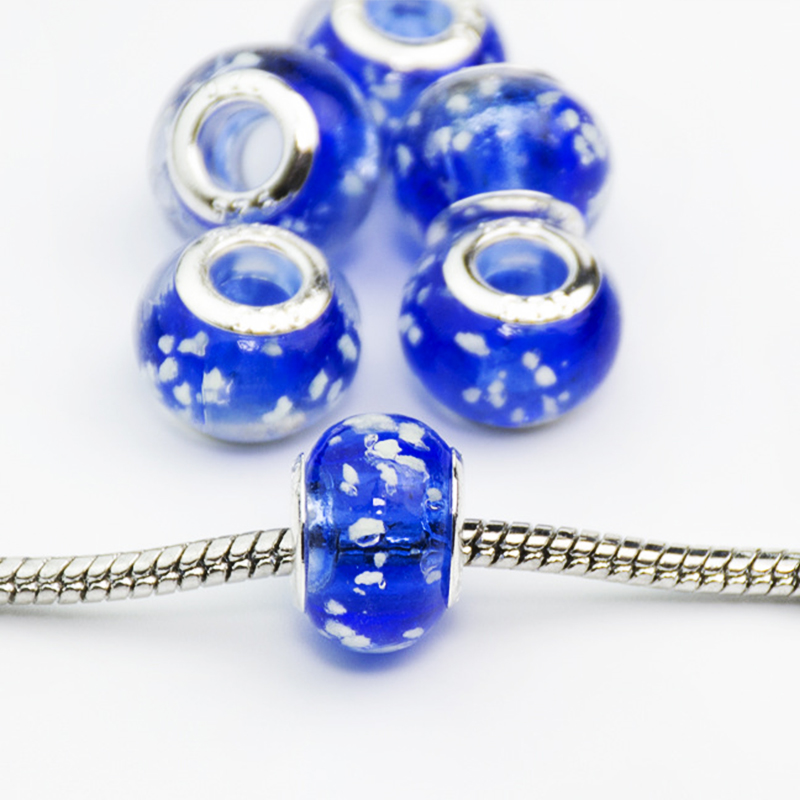 Различные Италия бисерами из мусанрного стекла для beadable ручки цветные глазурованным бисером 0,5 с большими отверстиями, кулоны А-бисерами из окрашенным стекла Европейской светящиеся стеклянные бусины