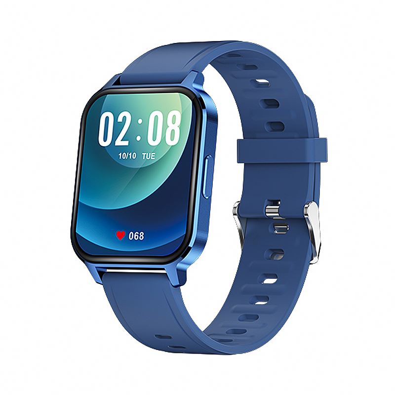 New Product 2021 Amazon Hot Sell Q18 Smart Watch heart rate blood oxygen DIY wallpaper 24 sports mode navy blue smartwatch