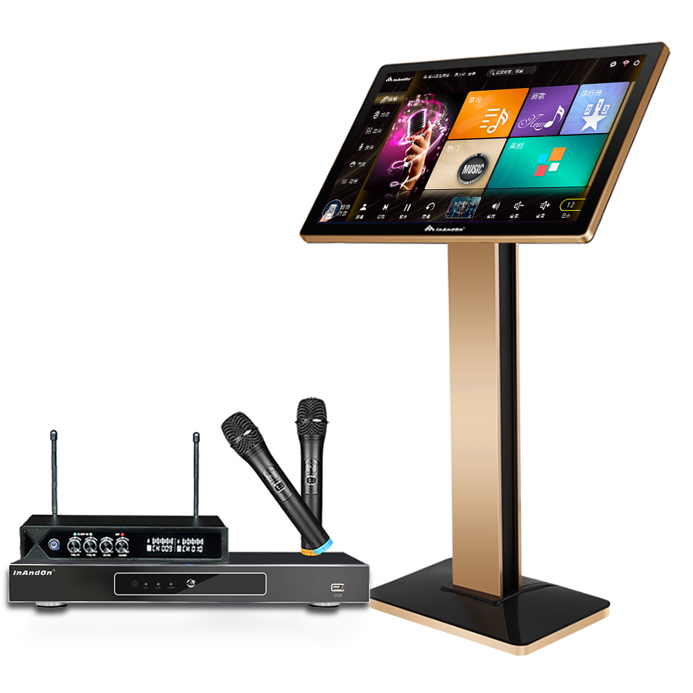 21,5 ''китайская караоке-машина V503 Max Juke Box 2T, профессиональная система караоке с беспроводным микрофоном, InAndOn, караоке-плеер
