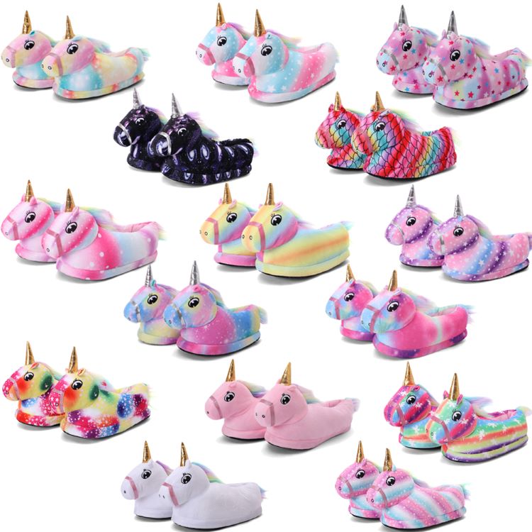 Fashion the lastest children cartoon cute home plush slippers