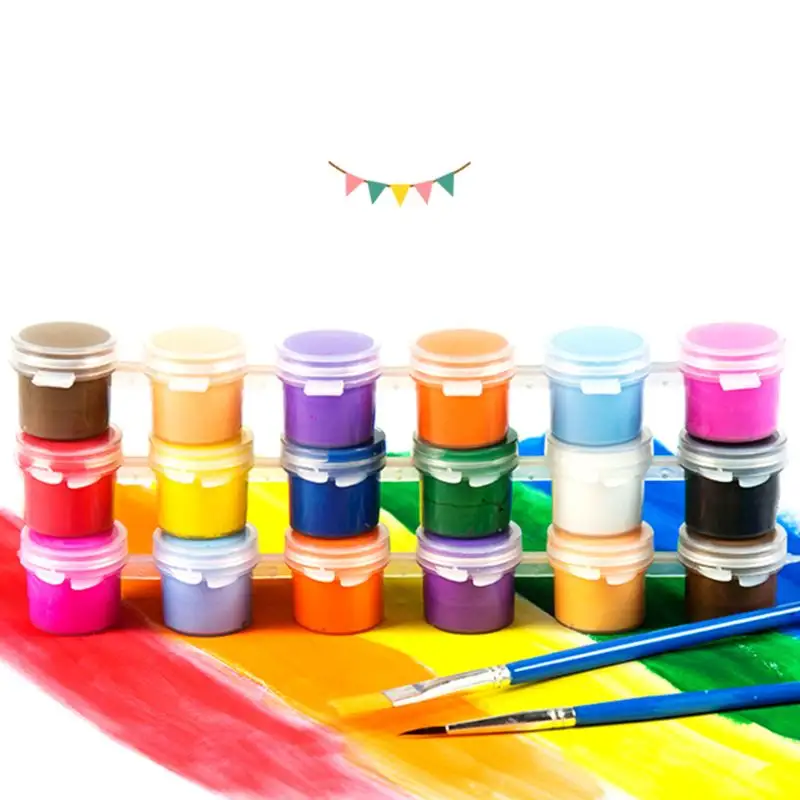 1 Set 3ml/5ml Hand-painted Acrylic Paint Children Safe Painting Pigments Kindergarten DIY Art Graffiti Pigment Set