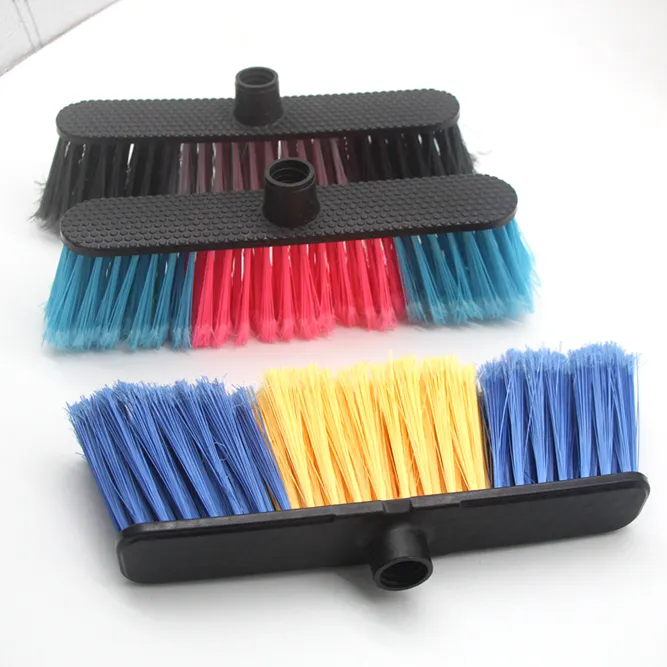 Household cleaning tool broom an brushes escobas y trapeadores colorful PVC handed broom and dustpan with handle