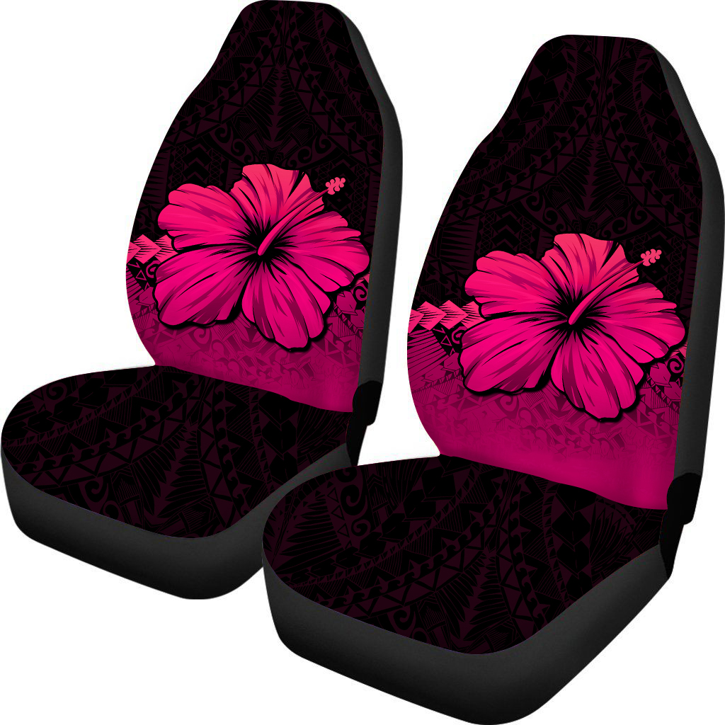 Новый чехол для автомобильного сиденья, разноцветный Гавайский Funky Polynesian Tribal Hibiscus, цветочный принт, 2 шт., защита для сиденья для автомобилей, универсальный, подходит