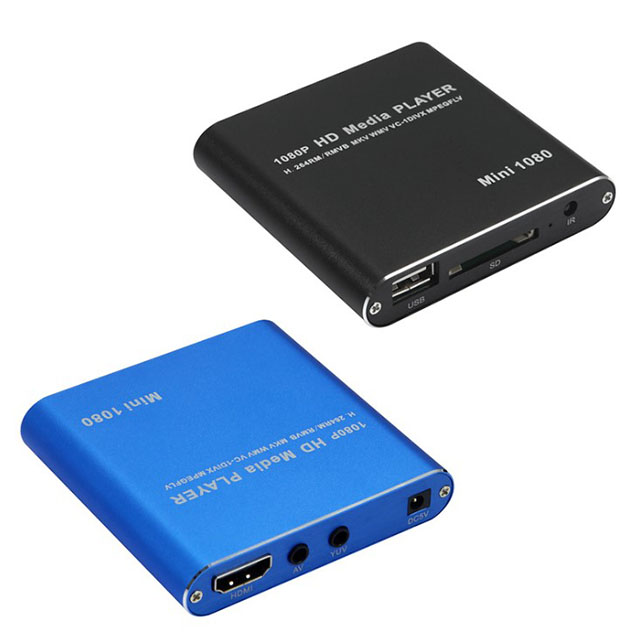 Мини HDD Media Player 1080P HDMI AV USB хост Full HD с SD/MMC кард-ридер Поддержка H.264 MKV/AVI/RM, RMVB, DIVX USB MPEG JPEG