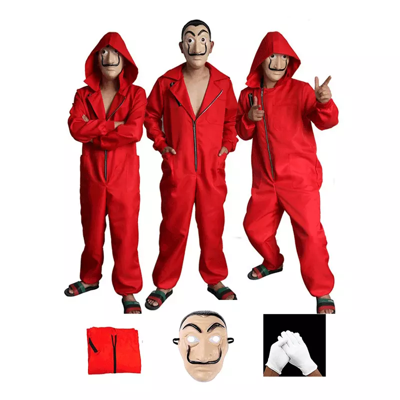 Маскарадный костюм для взрослых La Casa De Papel, бумажный дом Сальвадора Дали