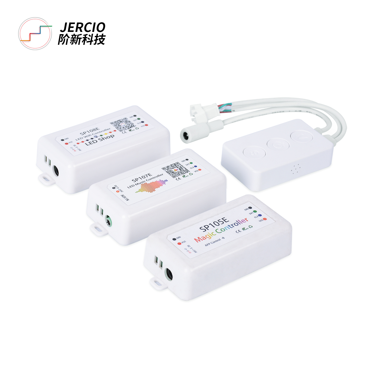 Jercio DC5V-24V SP105E SP107E SP108E SP110E Музыка Светодиодный пульт дистанционного управления WS2811 WS2812B SK6812 APA102 WS2801 пикселей светодиодные ленты