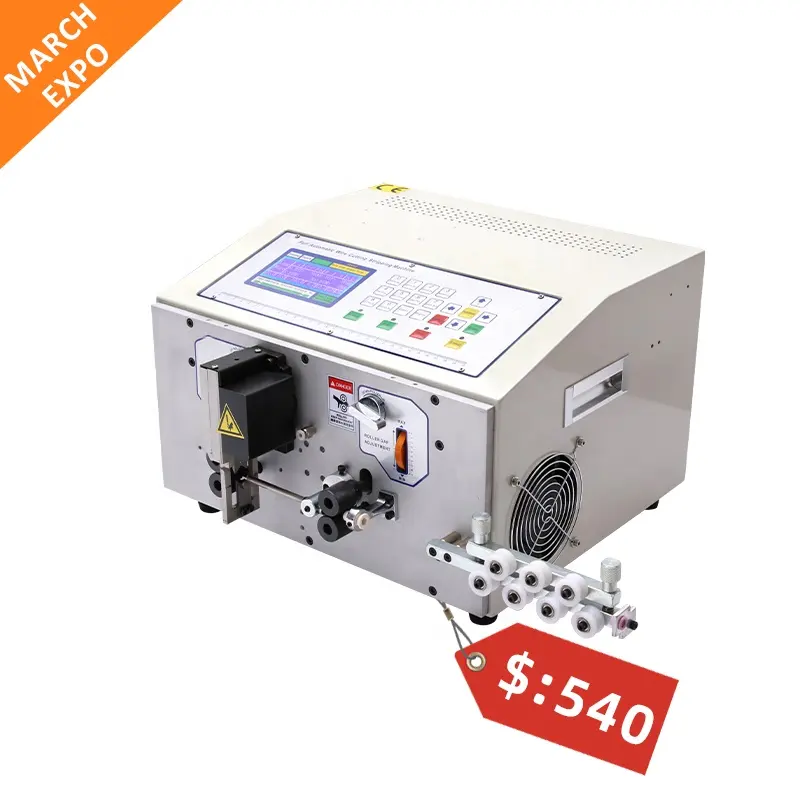 EW-02A Cheapest 0.1-4.5mm2 small cable automatic computer wire cutting stripping cutting machine wire stripper machine
