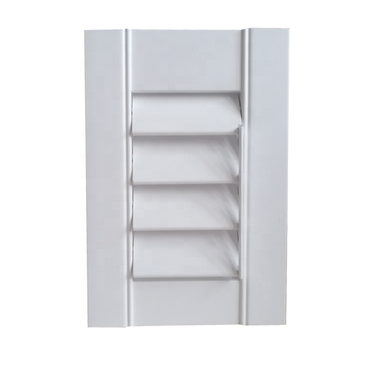 Custom Made Window PVC Vinyl Faux Wood Interior Louver Shutters Plantation