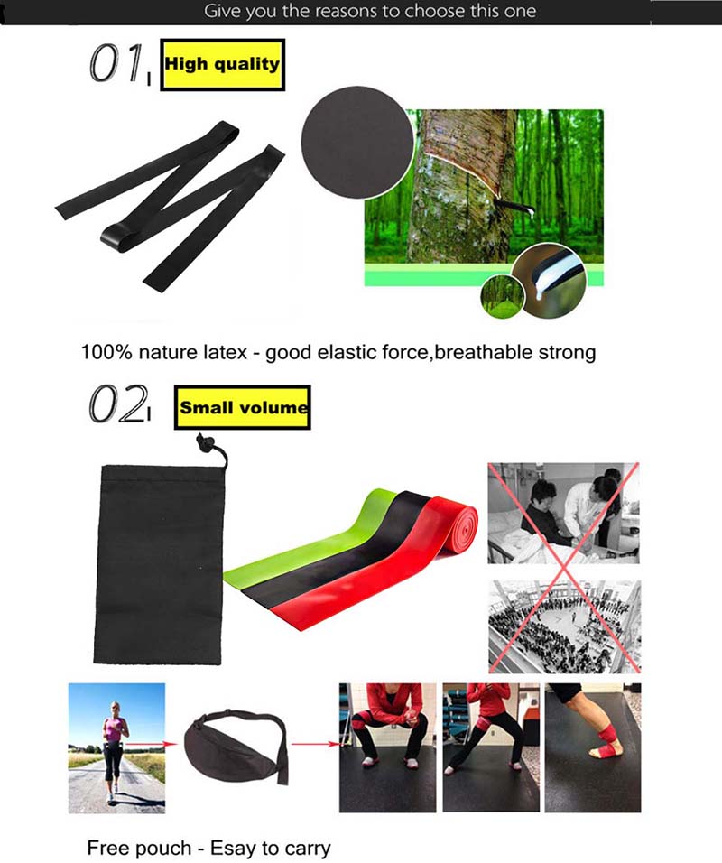 Gym Equipment Fitness Exercise Training Custom Logo Yoga Booty Power Workout Latex Pull Up Heavy Duty Floss Resistance Band