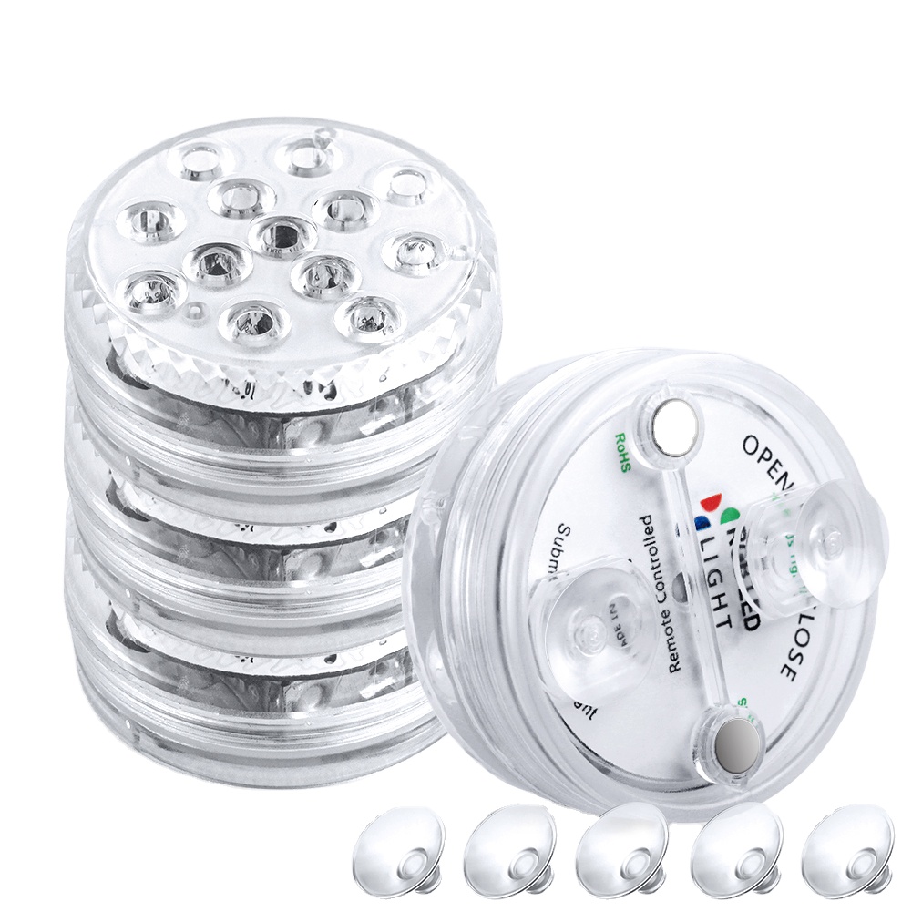 13LED Remote Control Submersible LED Multicolor Waterproof Underwater Night Light Outdoor Vase Bowl Garden Party