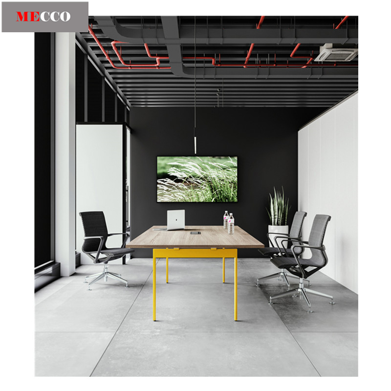 Meeting Chair With Table High Quality Material Matte White Meeting Table Multiple Choices Office Meeting Table Conference