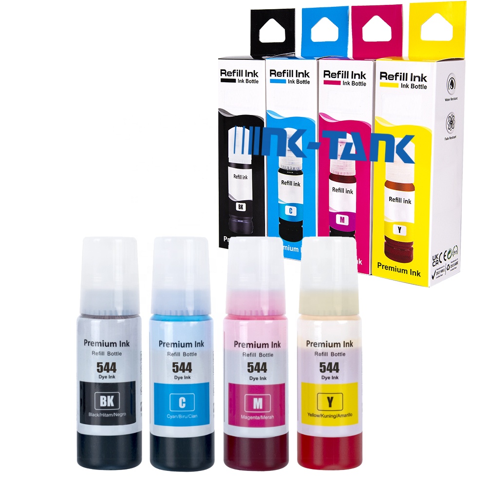 INK-TANK 544 T544 Premium Compatible Color Bulk Water Based Bottle Refill DGT Tinta Ink For Epson L3110 L3150 L3250 Printer