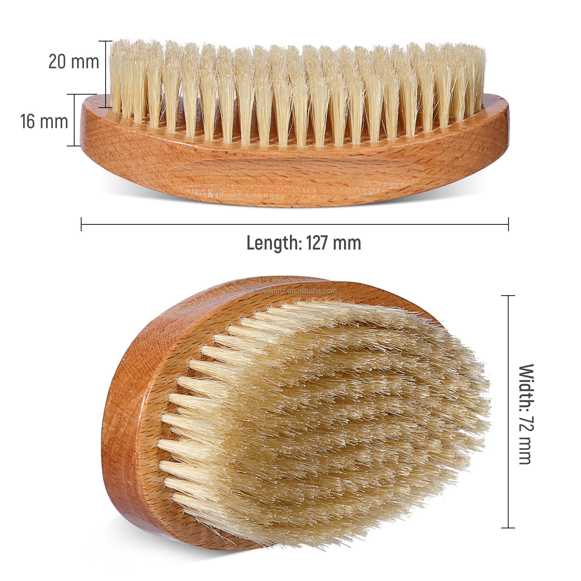 360 curved wave brush boar bristle wave brush curved classic styling wooden hair brush