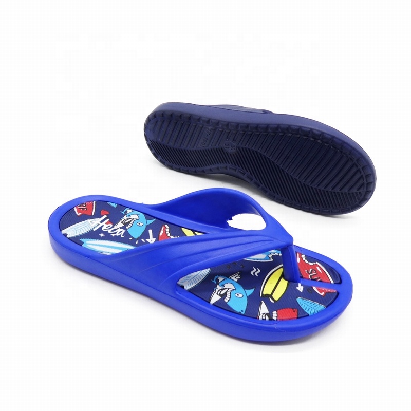 Light-weight EVA Flip Flops Slippers Thermal Transfer Print Slippers for Kids
