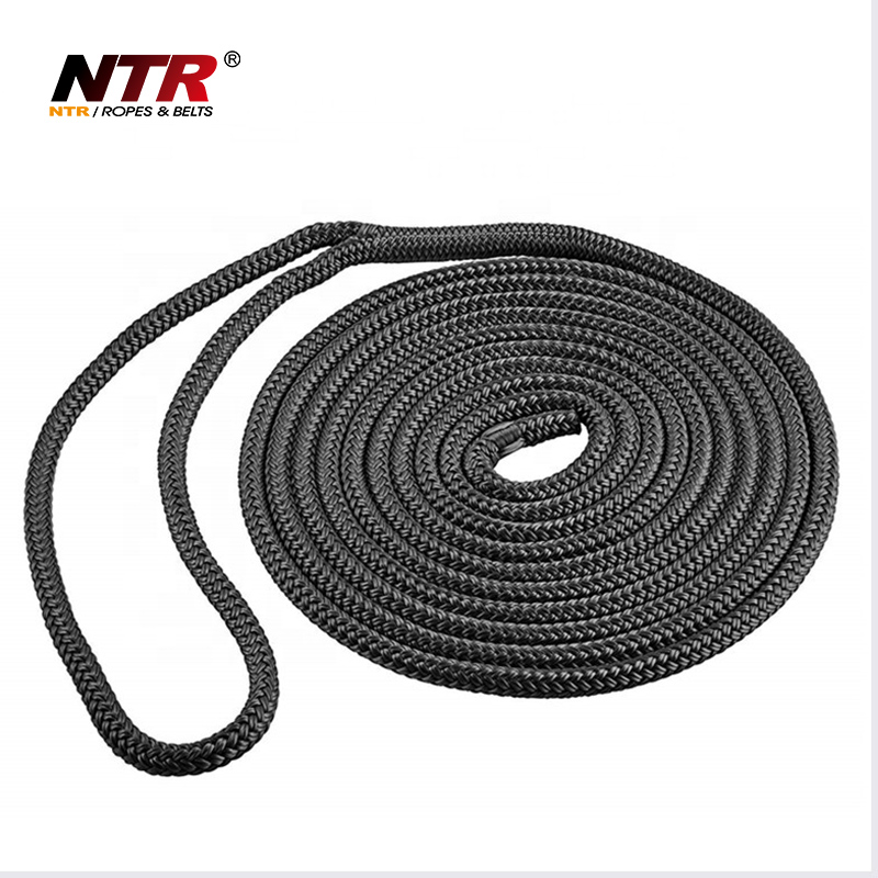 Marine rope double braided Nylon bungee dock line rope