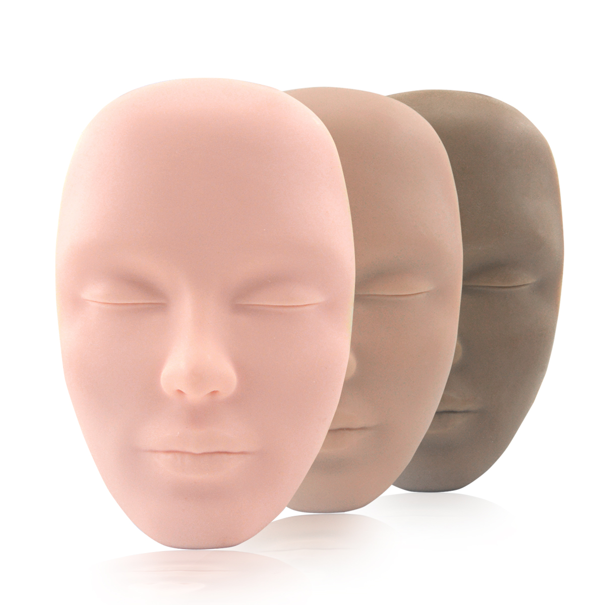 Dropshipping Service Eyelashes Face Model Eyelash Makeup Practice Silicone Skin Flat Realistic Display Female Head Mannequins