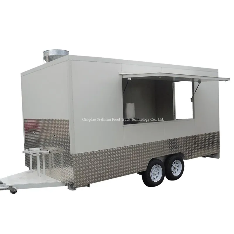 Dining Car Food Trailer For Europe Vendors Hotdog Food Cart Mobile Food Truck For Sale