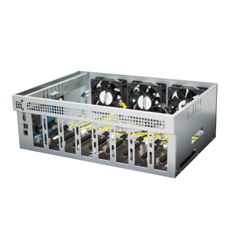 240MH/S 8GPU B85 Mining Case Mining Machine Racket Ethereum Mining Server Frame Rig Case