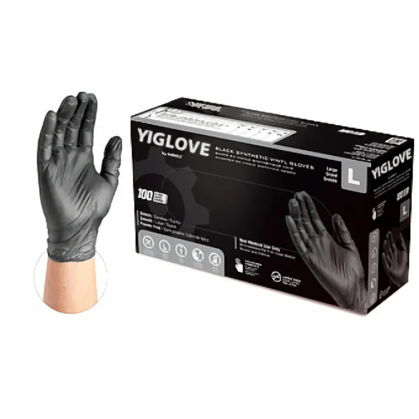 100pcs/box Powder-free Glove Cleaning Disposable Blue Black Synthetic Nitrile Pvc Blend Glove