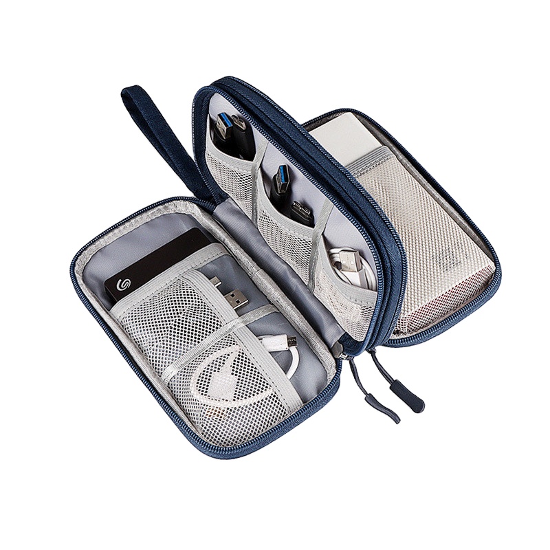 Дорожные аксессуары, цифровая сумка, двухслойный USB-кабель для передачи данных, сумка для наушников и проводов, внешний аккумулятор, органайзер для хранения телефона, чехол
