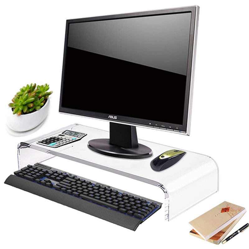 Wholesale Acrylic Computer Monitor Stand Holder Free Standing Lucite Monitor Stands