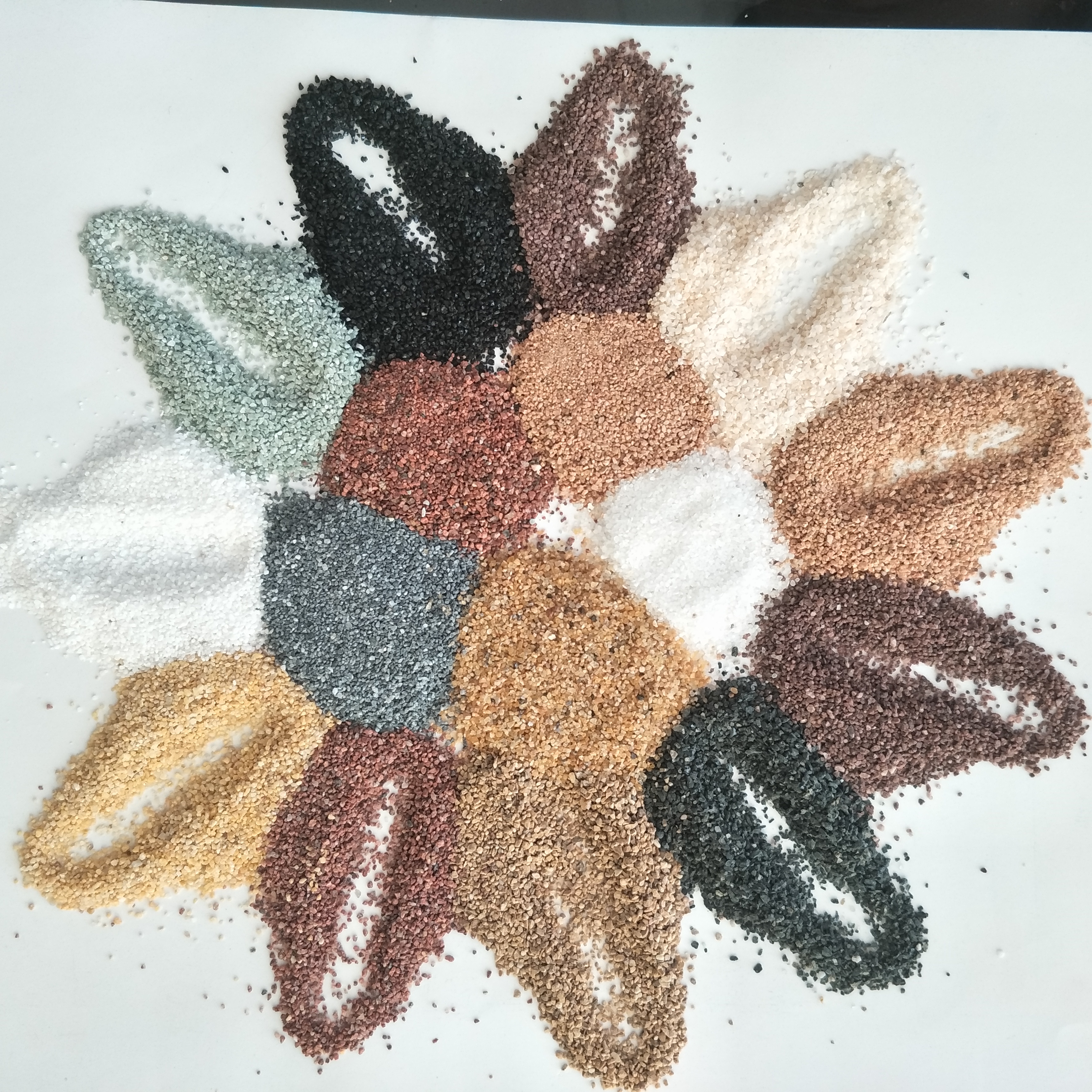 Architectural Fine Colored Sand Decoration The Construction Color Sand