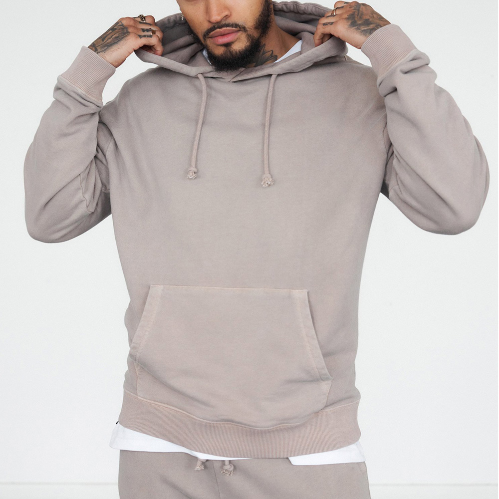 Custom Logo Oversize Overhead Design Men's Embroidery Fleece Hoodies