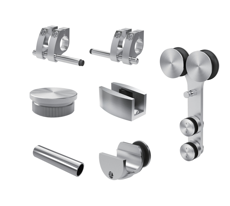 bathroom shower doors sliding tempered glass fitting stainless steel sliding door accessories