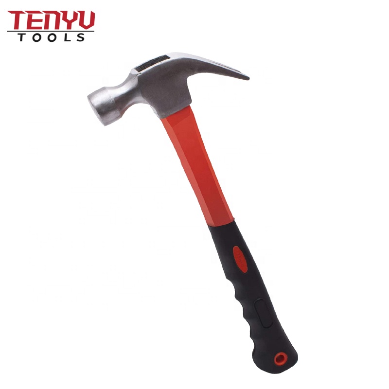 Claw Hammer with Forged Hardened Steel Head with Shock Absorbing FiberGlass Rubber Grip Framing Hammer Multipurpose Use