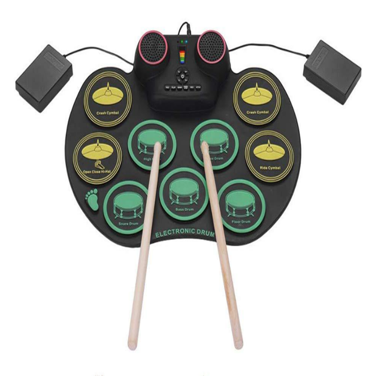 Portable Practice Bluetooth Hand Roll Jazz Drum Drum Pad Support Computer DTX Game Drum Set