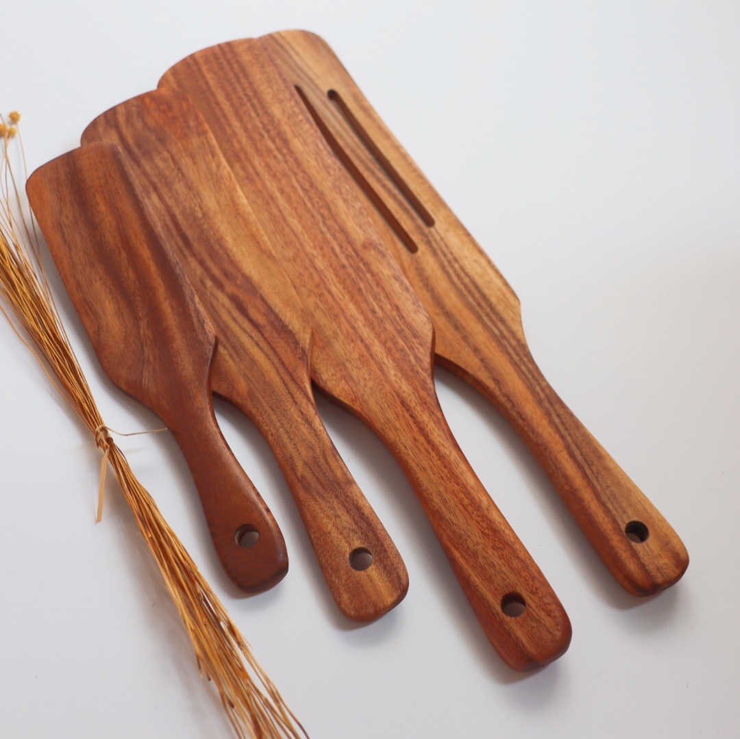 Slotted Mixing Serving Kitchen tools Cooking Utensils beech beach set teak bamboo wood wooden spurtles