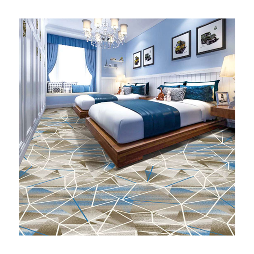 Cut and loop pile printed carpets hotel banquet hall luxury corridor printed wall to wall rugs and carpet polypropylene