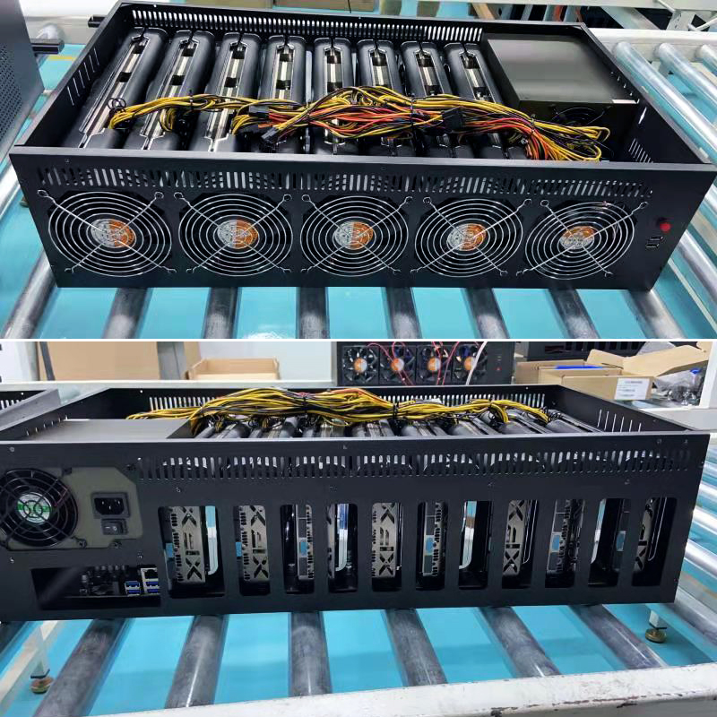 Высокоэффективная графическая карта для майнинга GPU 8 GPU RX580 8GB 220MH/s ETH Mining Rig