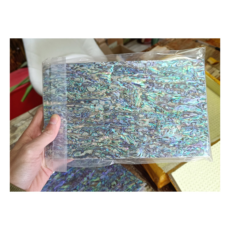 Abalone Шпон Натуральный цвет с гребешковым узором 5,5 "x 9,5" включает 3 м клейкий лист для Abalone для инкрустации