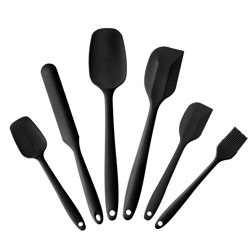 high quality Colorful Food Grade Silicone Spatula Set Non Stick Heat Resistant Silicone baking tool set