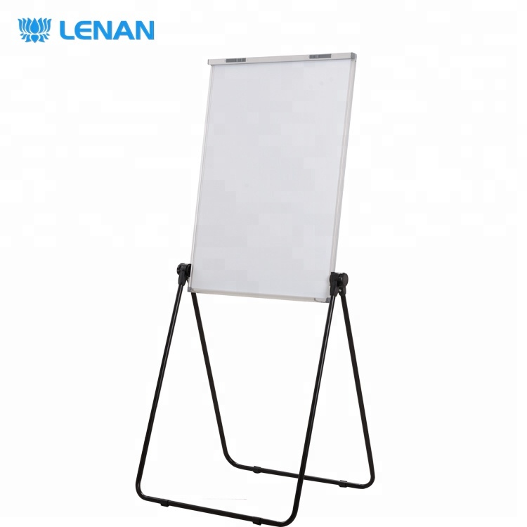 90*60cm Movable Double Side Foldable Magnetic White Board Easel Height Adjustable U Shape Flip Chart Board