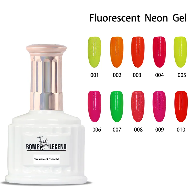 Factory price love easy color vegan nail gel uv nail polish special materials non toxic fluorescent  luminous nail polish