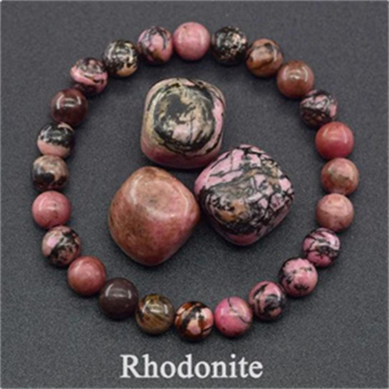 Wholesale Custom 8mm Crystal Natural Stone Elastic Tiger Eye Bohemian Beach Agate Blue Grain Stone Natural Stone Beads Jewelry