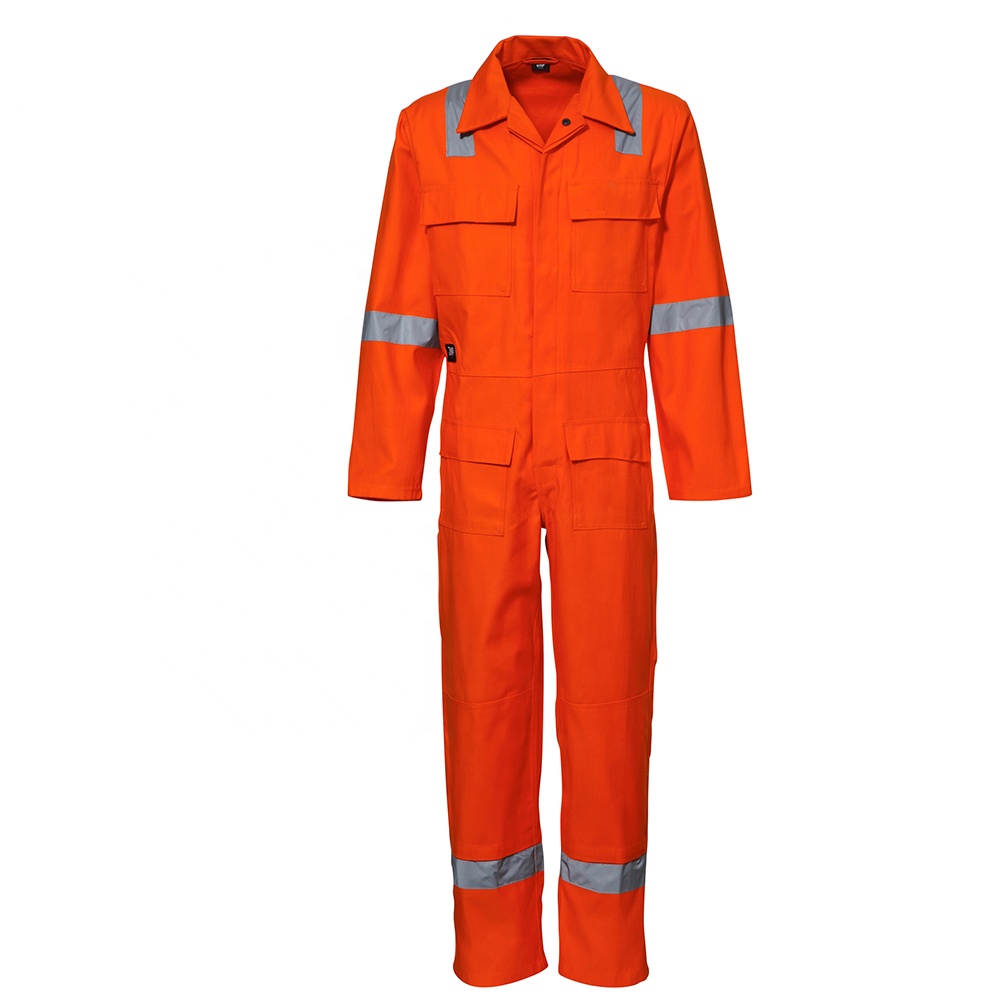 OEM coverall fr с отражателем огнестойкая хлопковая ткань Пожарный Костюм