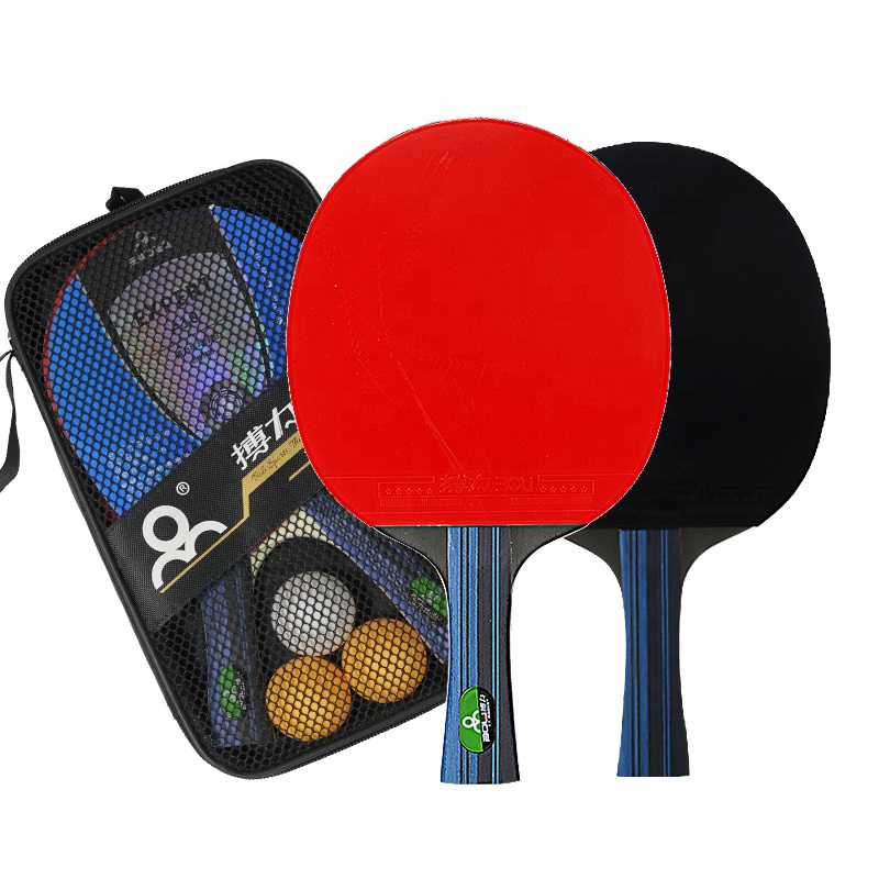 Portable Professional Table Tennis Racket Ping Pong Paddle Set