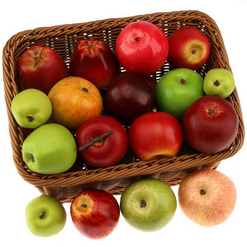 New Promotion Fake Mixed Apple Collection Artificial Apples Fruits Home Party Shop Christmas Decoration