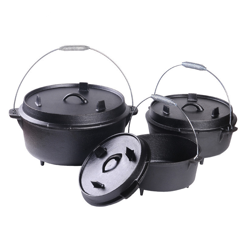 Pre-Seasoned Deluxe 10" Cast Iron Dutch Oven with Lid