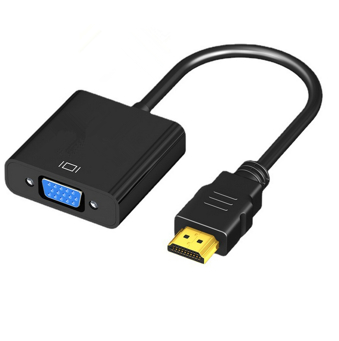 Адаптер преобразователя кабеля 15 см HDMI папа-VGA мама 1080P